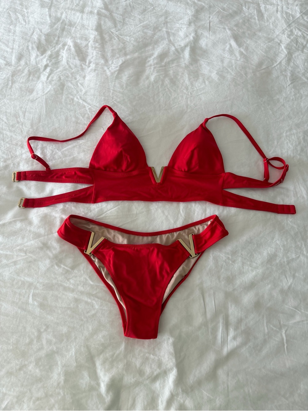 Victoria Secret Red V-Accent Bikini Set